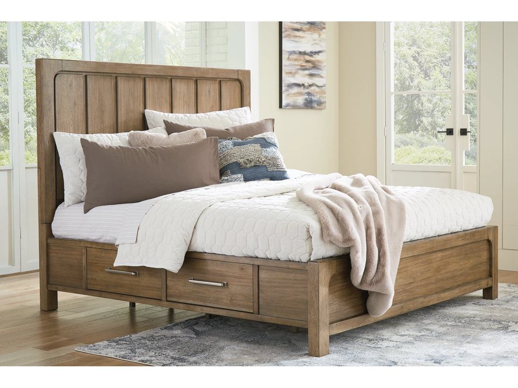 Cabalynn King Panel Bed with 4 Storage Drawers