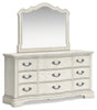 Arlendyne King Upholstered Bed With Mirrored Dresser, Chest and Nightstand