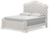 Arlendyne King Upholstered Bed With Mirrored Dresser, Chest and Nightstand