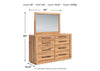 Bracken Dresser and Mirror;Brown