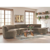 LaraRosa 3-Piece Sectional with Chaise;Sable