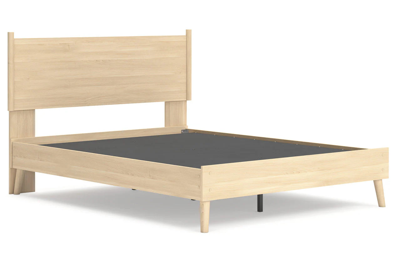 Cabinella Tan Queen Platform Bed;Tan
