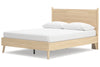 Cabinella Tan Queen Platform Bed;Tan