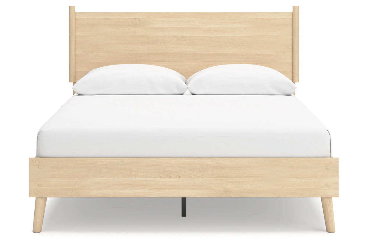 Cabinella Tan Queen Platform Bed;Tan