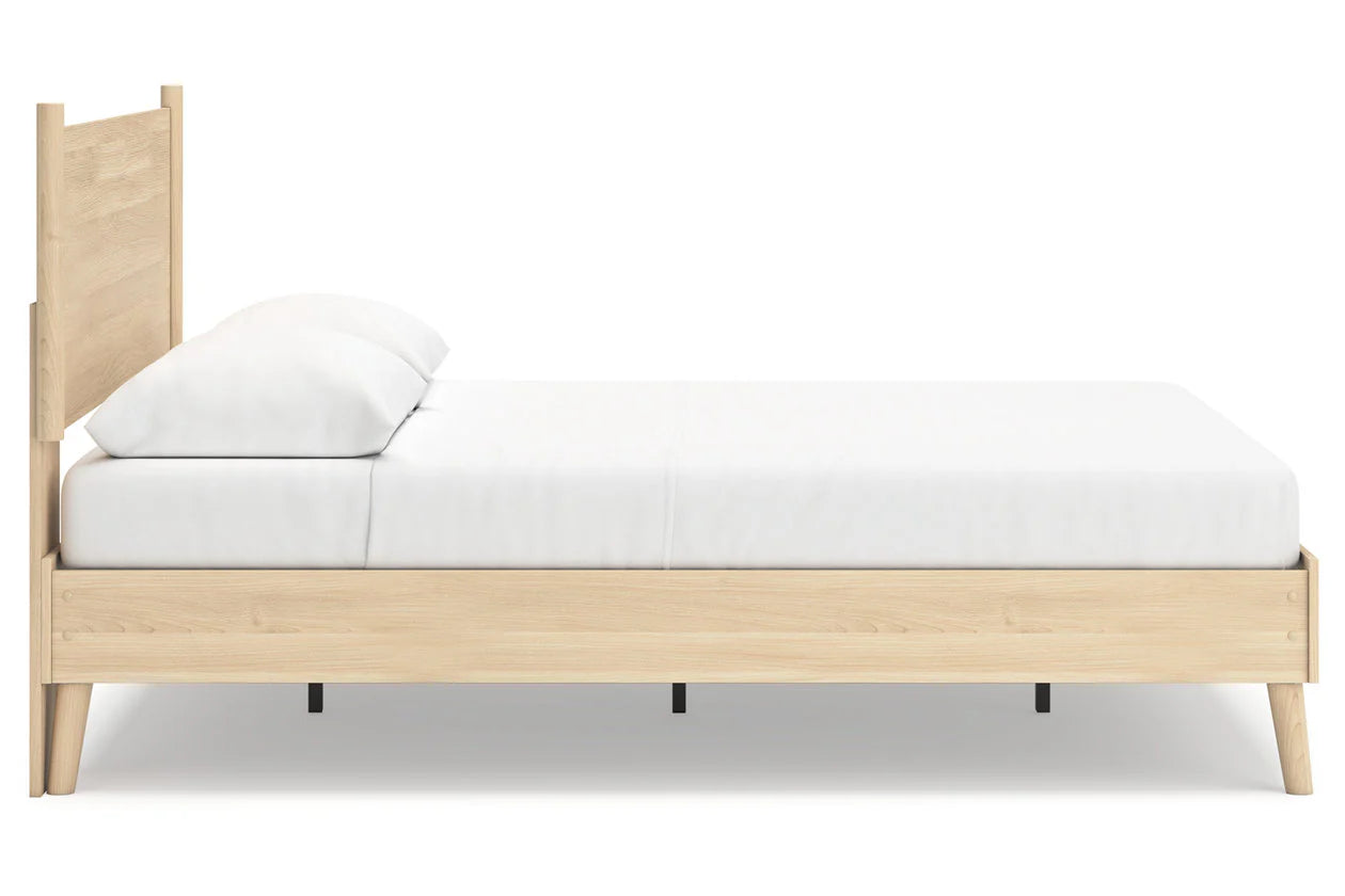 Cabinella Tan Queen Platform Bed;Tan