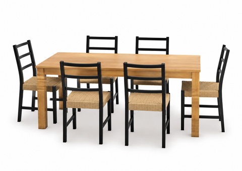 RISTOW DINING TABLE + ISANTI DINING CHAIR