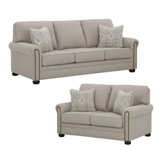 Gaelon Sofa Set;Pebble