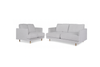 Novara Sofa and Loveseat; Snow