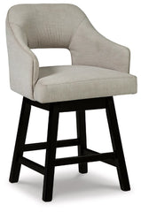 Tallenger Swivel Barstool;Linen/Brown
