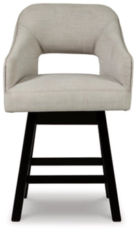 Tallenger Swivel Barstool;Linen/Brown