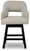 Tallenger Swivel Barstool;Linen/Brown