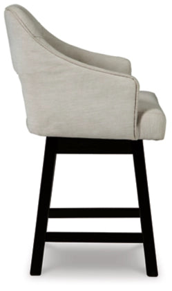 Tallenger Swivel Barstool;Linen/Brown