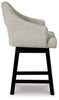 Tallenger Swivel Barstool;Linen/Brown