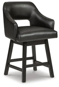 Tallenger UPH Swivel Barstool;Black/Dark Brown