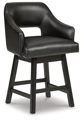 Tallenger UPH Swivel Barstool;Black/Dark Brown