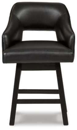 Tallenger Tall UPH Swivel Barstool;Black/Dark Brown