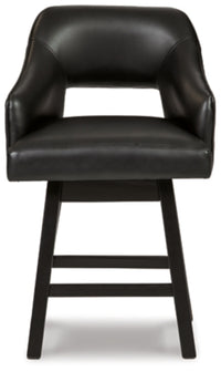 Tallenger Tall UPH Swivel Barstool;Black/Dark Brown