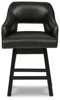 Tallenger UPH Swivel Barstool;Black/Dark Brown