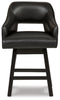 Tallenger Tall UPH Swivel Barstool;Black/Dark Brown