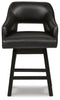 Tallenger UPH Swivel Barstool;Black/Dark Brown