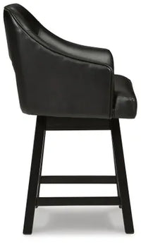 Tallenger UPH Swivel Barstool;Black/Dark Brown