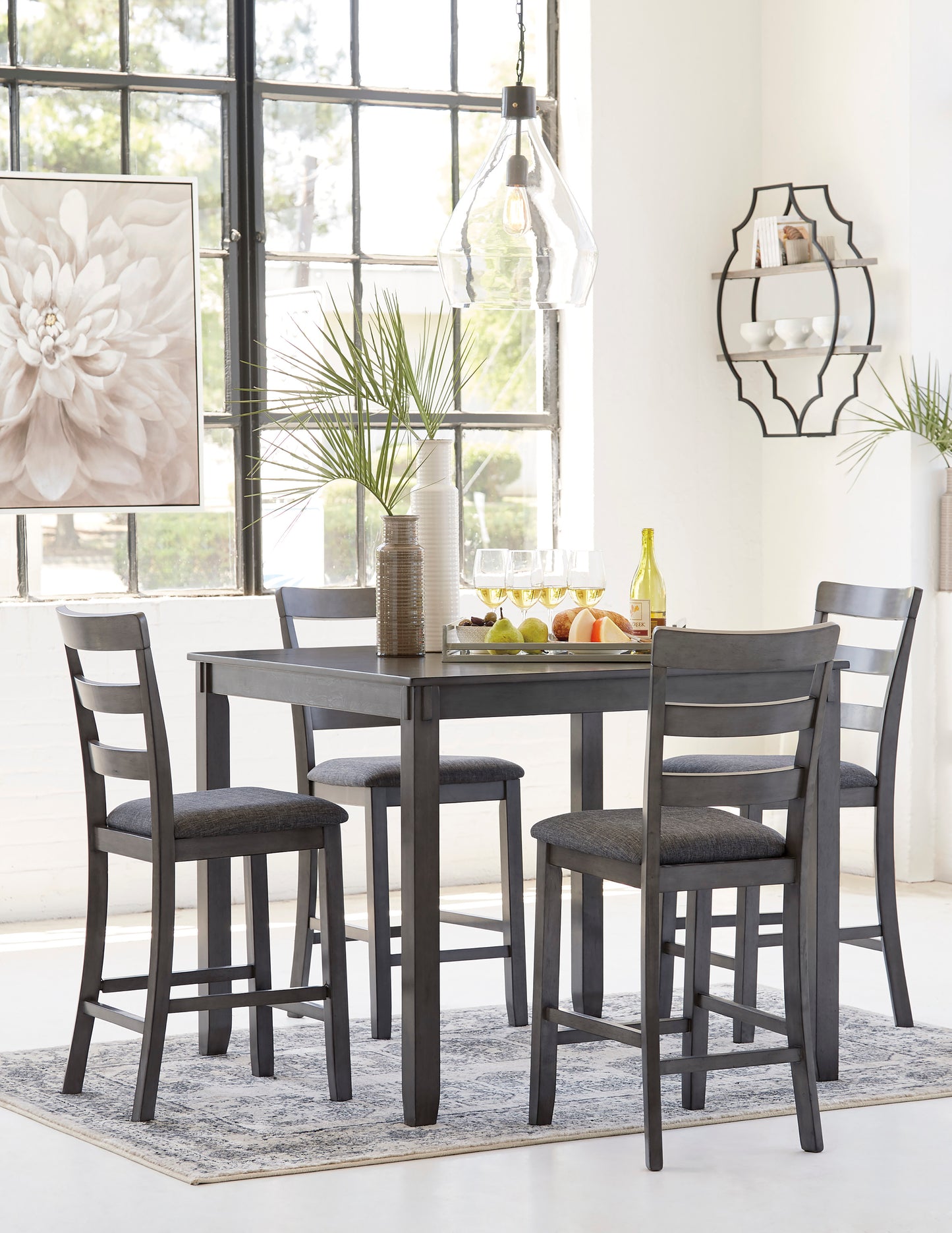 Bridson Counter Height Dining Table and Bar Stools (Set of 5) - Ashley Furniture - Brunei