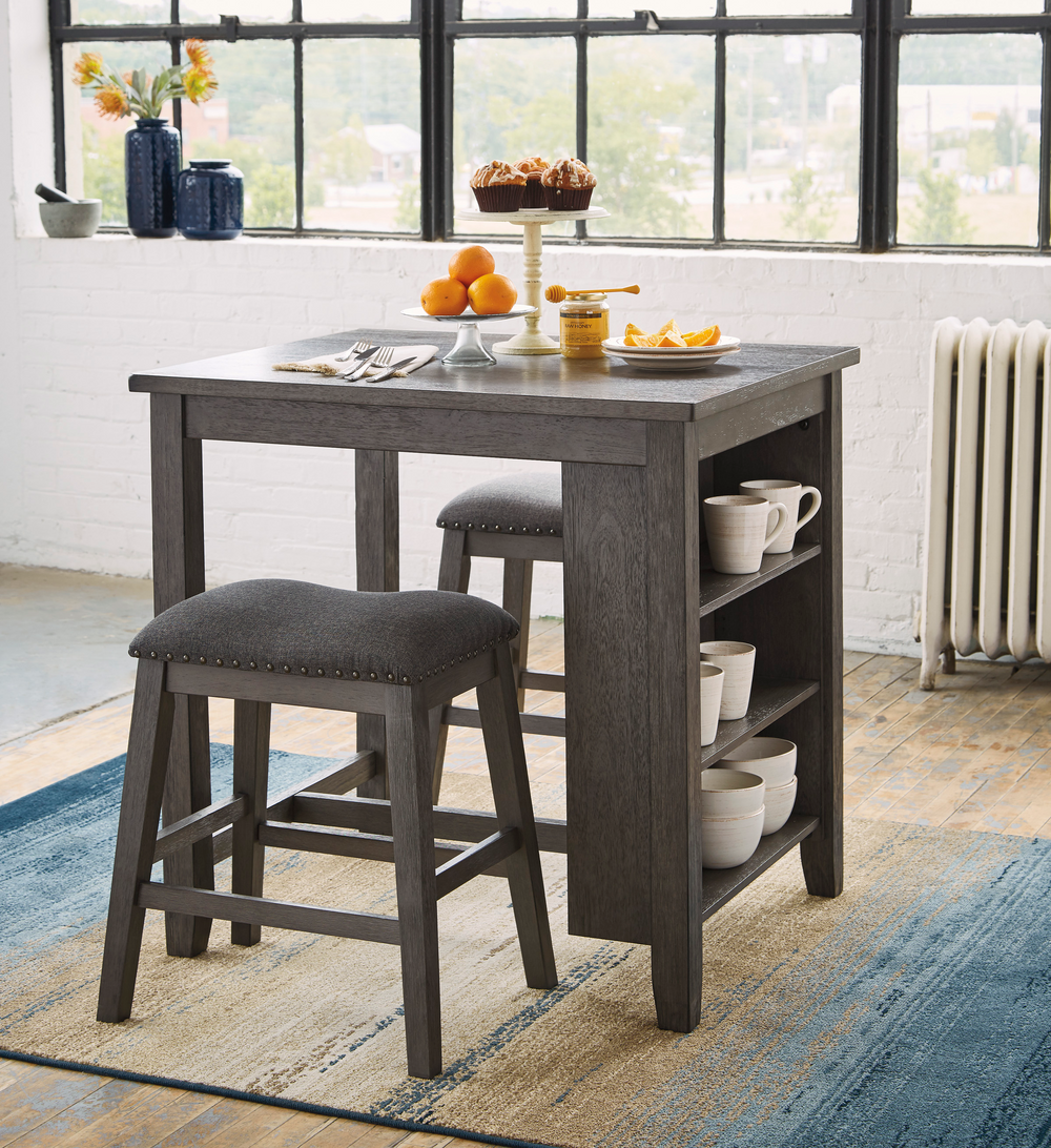 Caitbrook Counter Height Dining Table and Bar Stools (Set of 3) - Ashley Furniture - Brunei