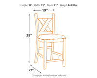 Caitbrook Counter Height Upholstered Bar Stool - Ashley Furniture - Brunei