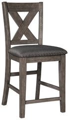 Caitbrook Counter Height Upholstered Bar Stool (Set of Two)