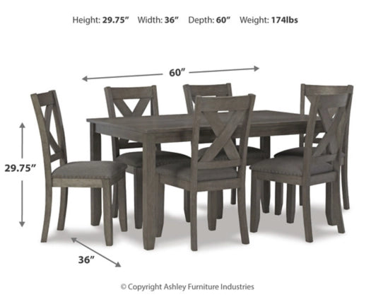 Caitbrook RECT DRM Table Set (Set of 7)