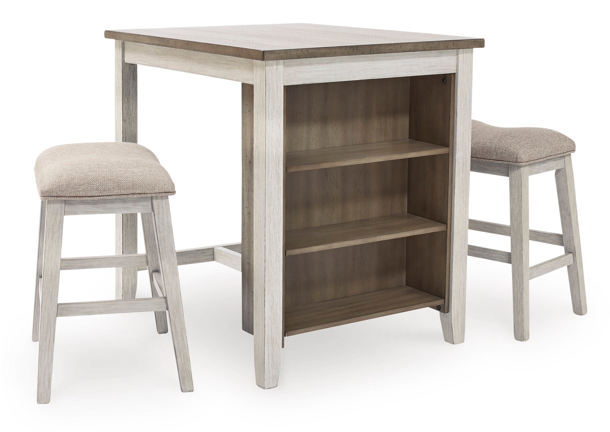 Skempton Counter Height Dining Table and Bar Stools (Set of 3) - Ashley Furniture - Brunei