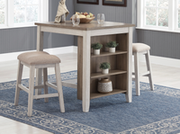 Skempton Counter Height Dining Table and Bar Stools (Set of 3) - Ashley Furniture - Brunei