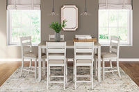 Skempton Counter Height Dining Table and Bar Stools (Set of 7) - Ashley Furniture - Brunei
