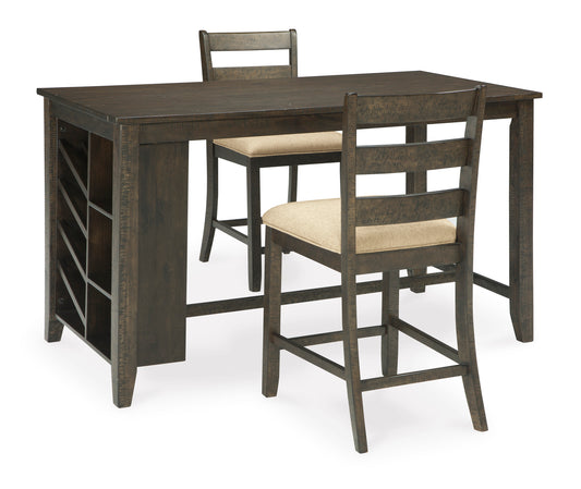 Rokane Counter Height Dining Table with 2 Barstools - Ashley Furniture - Brunei