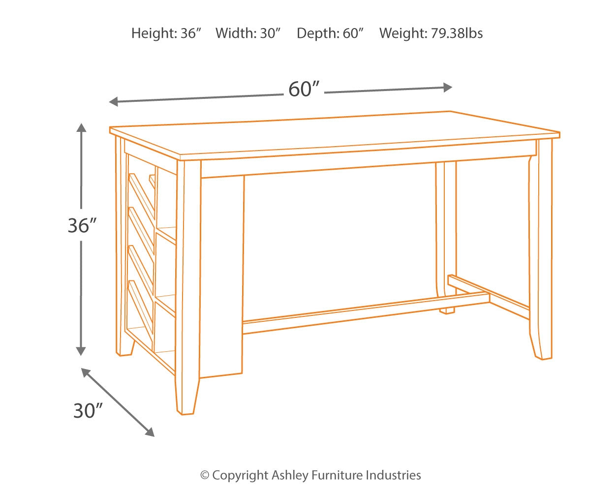 Rokane Counter Height Dining Table - Ashley Furniture - Brunei