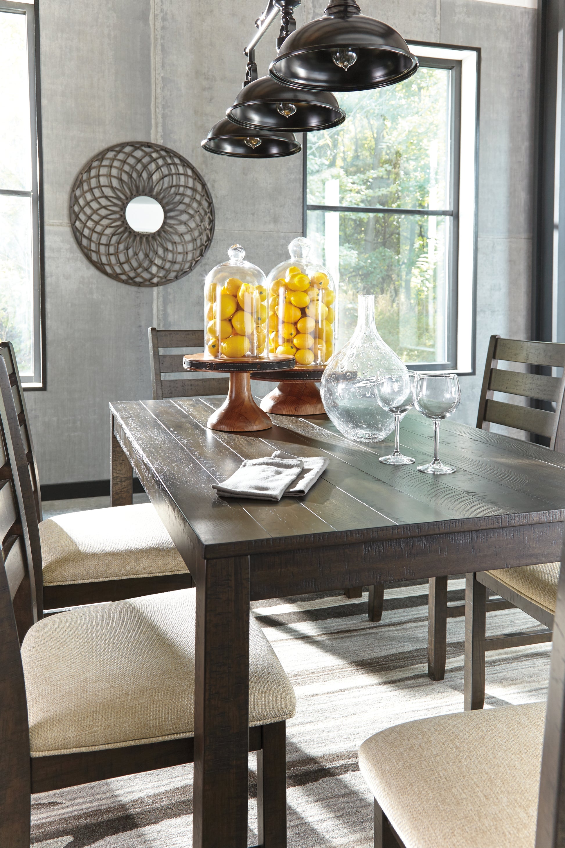 Rokane Dining Table and Chairs (Set of 7) - Ashley Furniture - Brunei