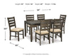 Rokane Dining Table and Chairs (Set of 7)