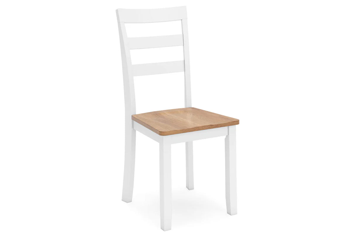 Gesthaven Dining Room Set with 4 chairs; Natural/White