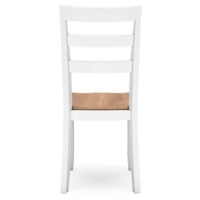 Gesthaven Dining Room Side Chair; Natural/White