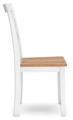 Gesthaven Dining Room Side Chair; Natural/White