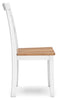 Gesthaven Dining Room Side Chair; Natural/White
