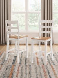 Gesthaven Barstool; Natural/White