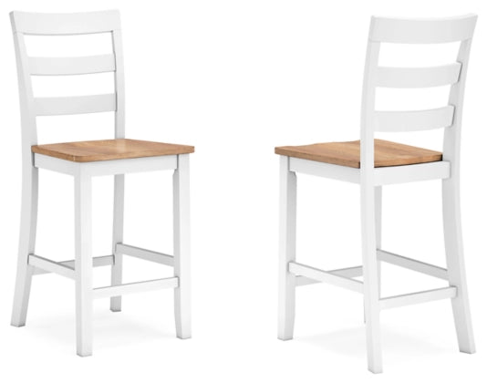 Gesthaven Barstool; Natural/White