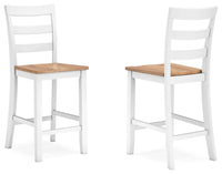 Gesthaven Barstool; Natural/White