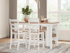 Gesthaven Counter Height Dining Table Set; Natural/White