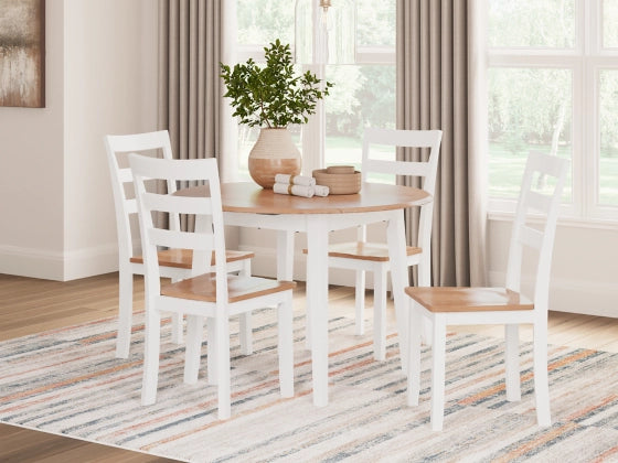 Gesthaven Dining Room Side Chair; Natural/White