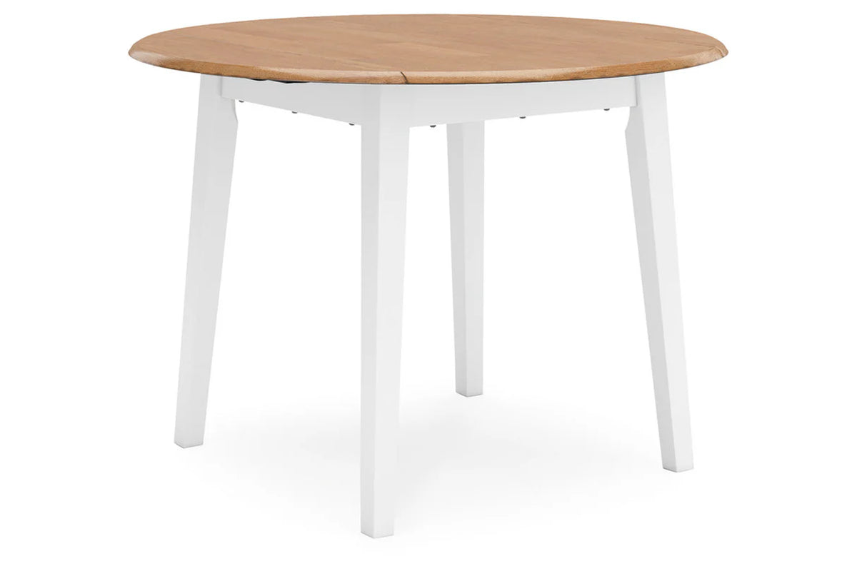 Gesthaven Dining Room Set with 4 chairs; Natural/White
