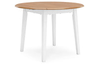 Gesthaven Dining Room Set with 4 chairs; Natural/White