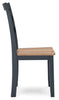 Gesthaven Dining Room Side Chair;Natural/Blue (Set of Two)