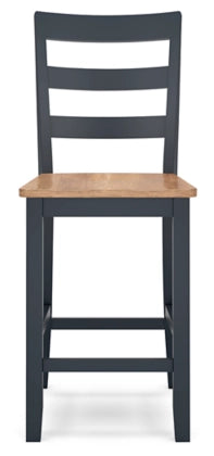 Gesthaven Barstool;Natural/Blue (Set of Two)
